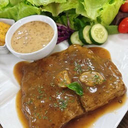 สลัดสเต็กสันในหมู