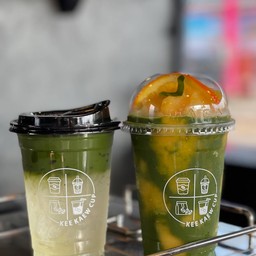 มัทฉะน้ำส้มสดปั่น