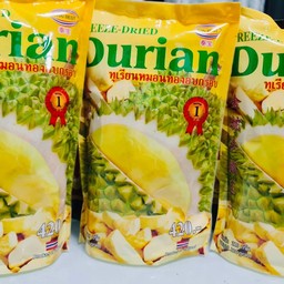 ทุเรียน 100% อบกรอบ ซื้อ 2 นิ้วแถม 1 ชิ้นสี่เหลี่ยม 210 กรัม