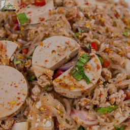 ลาบวุ้นเส้นหมูสับหมูยอ