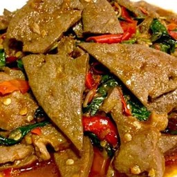 กะเพราตับราดข้าว