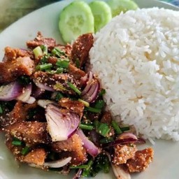 ข้าวหน้าน้ำตกหมู