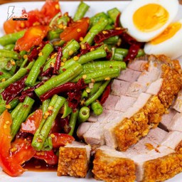 ตำถั่วหมูกรอบ