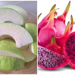 ฝรั่งกิมจู+เเก้วมังกรแดง [เซ็ตกล่อง 2 ช่อง]