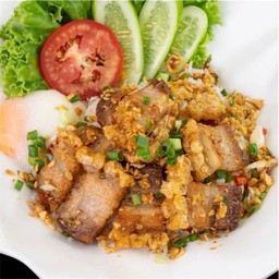 ข้าวผัดหมูกรอบ จานเล็ก