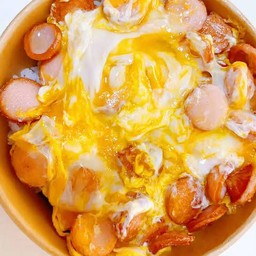 ข้าวไข่ข้นxไส้กรอกหนังกรอบ