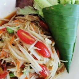 ส้มตำปลาร้า มังสวิรัติ