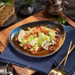 กะหล่ำผัดน้ำปลากุ้งแห้ง