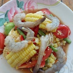ส้มตำไก่ย่างเจ๊ดาว หน้าตลาดวัดดอกไม้