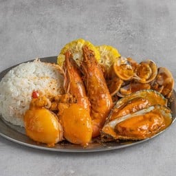 ข้าวหน้าชุดรวมซีฟู้ดซอสแบงแบง (Original Sauce)