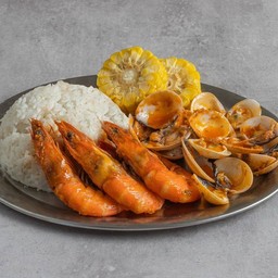 ข้าวหน้ากุ้งถังซอสแบงแบง (Original Sauce)