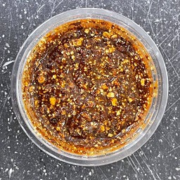 พริกกะปิปลาร้าข้าวคั่ว (ขายแยกเท่านั้น เปลี่ยนแทนน้ำจิ้มอื่นไม่ได้)