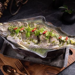 ปลากะพงนึ่งมะนาว