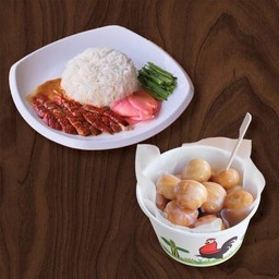 ข้าว+หมั่นโถวทอด นมข้นหวาน