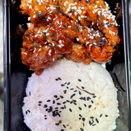 ข้าวไก่กรอบซอสเทอริยากิ