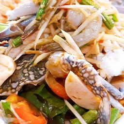 ตำปูม้า1+กุ้ง+หมูยอ