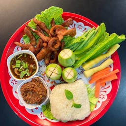 เซ็ท หมูทอด +ปลาร้าบอง