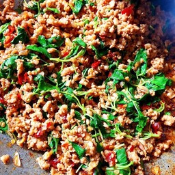 ข้าว-กะเพราหมูสับ