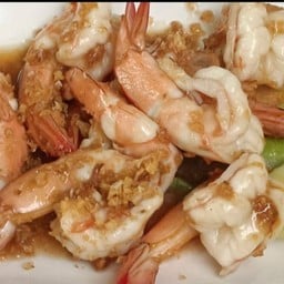 กุ้งผัดซอสน้ำมันหอย