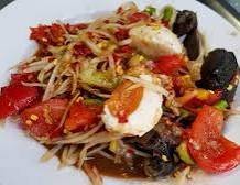 ตำปูปลาร้าไข่เค็ม