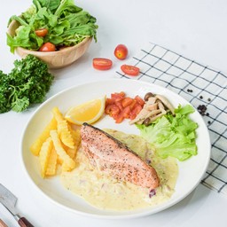 เสต็กปลาแซลมอน Atlantic Salmon Steak 150g