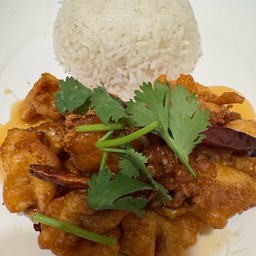 Three-flavor Crispy Chicken Rice