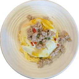 Rice With Crumpled Eggs And Minced Pork