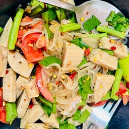 ตำเส้นเล็ก หมูยอ แคปหมู