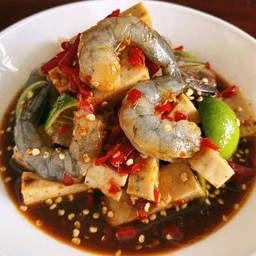 เหลาหมูยอกุ้งสด