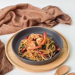 สปาเก็ตตี้ขี้เมากุ้ง Spicy spaghetti with prawns