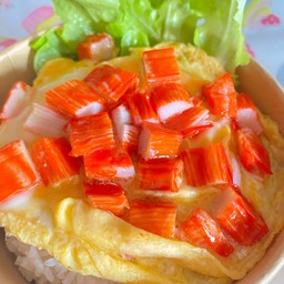 ข้าวไข่ข้น+ปูอัด