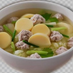 ต้มจืดวุ้นเส้นใส่เต้าหู้หมูสับ