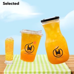 ชาเขียวพีช+บุกพีช