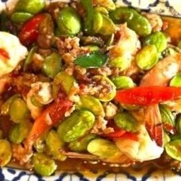กุ้งผัดสะตอ