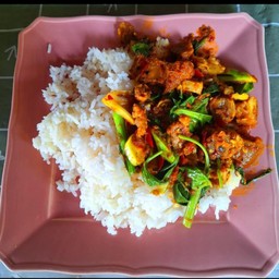 กระเพราะหมูกรอบ..พริกแกงหมูกรอบ