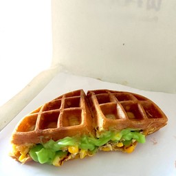 วาฟเฟิิลสังขยาข้าวโพด