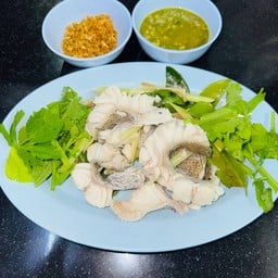 ปลาเก๋าลวกจิ้ม (แบบชิ้น)