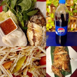 ชุดสุดคุ้มปลาเผา ไก่ย่าง