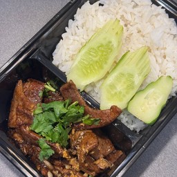 ข้าว+ตับกระเทียม