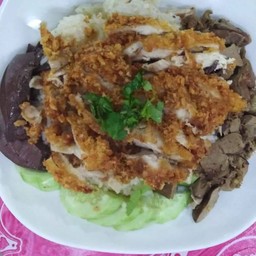 ข้าวมันไก่ทอด+ตับ