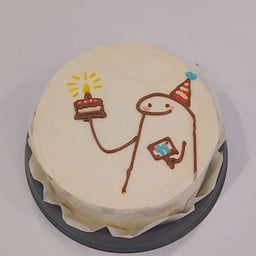 การ์ตูนถือป้ายและเค้ก ขนาดครึ่งปอนด์