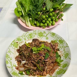 ลาบเนื้อสุก