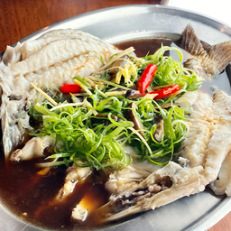 ปลากระพงนึ่งซีอิ๊ว