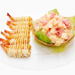 กุ้งทอดสลัดผลไม้