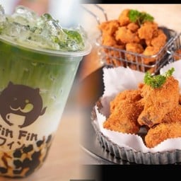 ไก่ทอดยกเซ็ต 5 ชิ้น กับ ชาเขียว