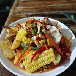 ตำข้าวโพด ไข่เค็ม