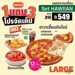 โปรใหญ่จัดเต็ม 1 แถม 3 เซทฮาวาเอี้ยน