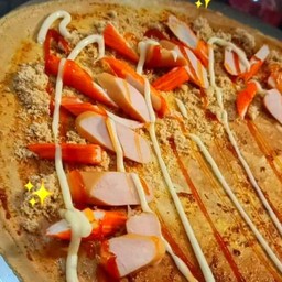 หมูหยองพริกเผาไส้กรอกปูอัด