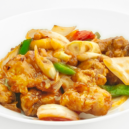 เนื้อปลาเก๋าผัดเปรี้ยวหวาน