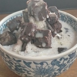 นมสดโอริโอ้บราวนี่ปั่น